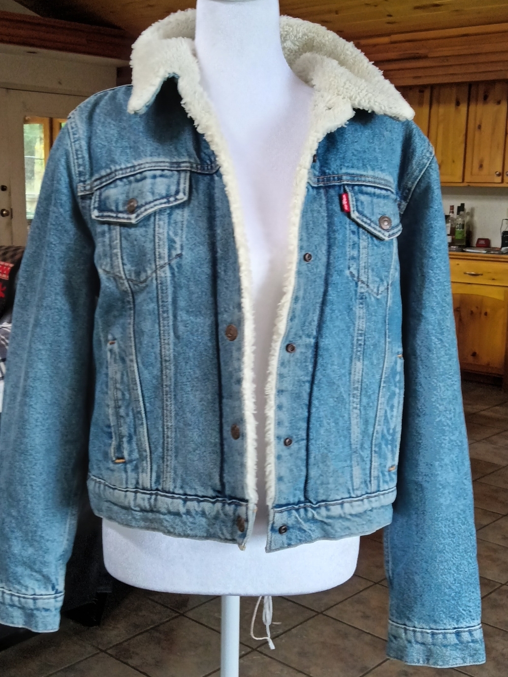 Levi's Light Blue Denim Sherpa-Lined Jacket